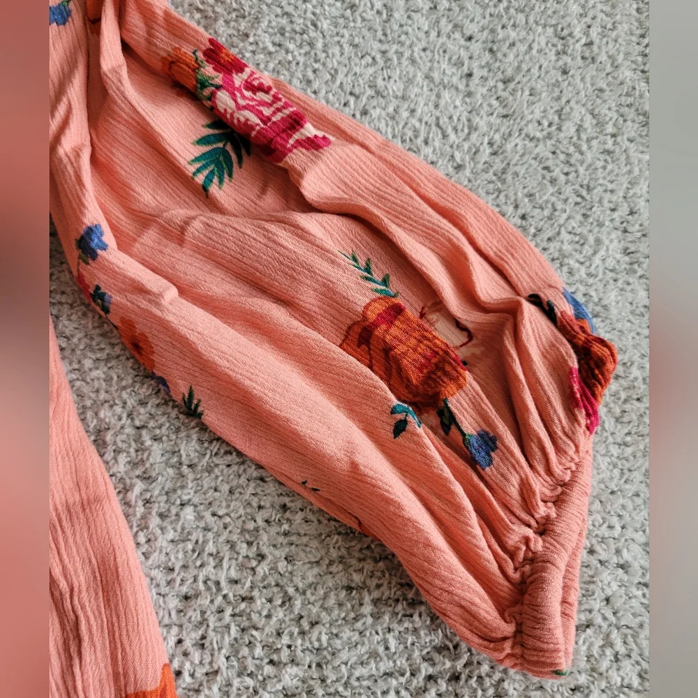 Matilda Jane Coral Floral Long Sleeve Dress Size Med - Picture 3 of 6